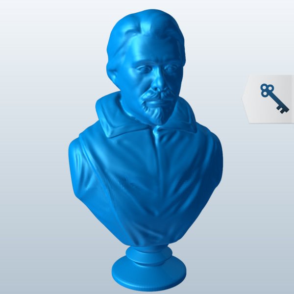 thcenturygentleman v1 17 sec gentiluomo formale statue busti stampabile lowpoly 3D print model - Mito3D