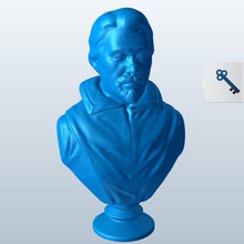 thcenturygentleman v1 17 centurty gentleman formel des statues bustes imprimable lowpoly statues, 3d print model - Mito3D