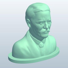 theodoreroosevelt v2 historical bust theodore roosevelt statues busts printable lowpoly 3d print model - Mito3D