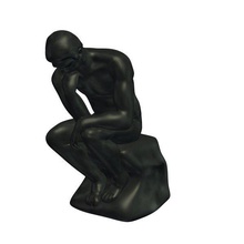 pensador v3 escultura estatuas bustos imprimible lowpoly estatuas, 3d print model - Mito3D