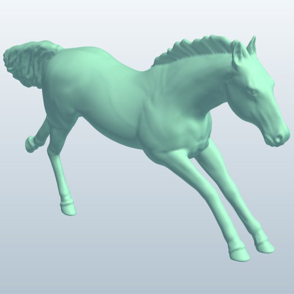 di cavalli purosangue al galoppo v1 cavallo posa animali stampabile lowpoly 3D print model - Mito3D