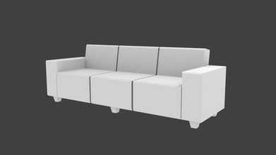 three seater sofa architecture furniture 3d print model - Mito3D