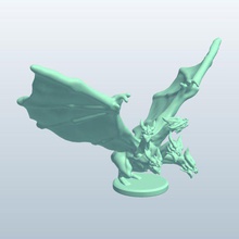 tiamat v1 mítico criaturas printable lowpoly míticas 3d print model - Mito3D