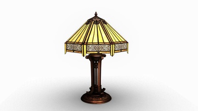 tiffany table lamp dorauu furnishings furniture glass model stained 3d print model - Mito3D