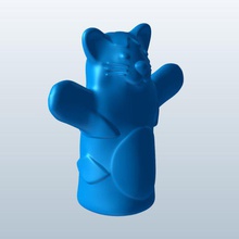 tiger v1 puppet toys printable lowpoly 3d print model - Mito3D