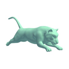 tiger v1 leopard Tiere bedruckbar ist lowpoly 3d print model - Mito3D