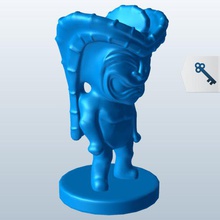 tiki dieu de la chance v1 statue des statues bustes imprimable lowpoly statues, 3d print model - Mito3D