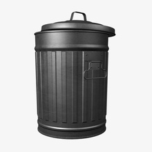 tin trash bin architecture backyard container dustbin furnished garbage kitchen model mostlysquare people street 3d print model - Mito3D