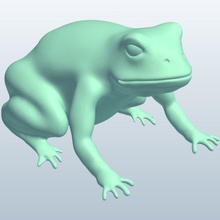 crapaud v1 animaux imprimable lowpoly 3d print model - Mito3D