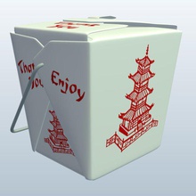 togo boîte de chinois petit v1 le la petite les conteneurs imprimable lowpoly 3d print model - Mito3D