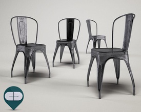 tolix chaise 3d 4d c4d cg président cinéma contemporaine fbx l'ameublement le mobilier brillant de l'industrie loft métal modèle moderne obj crus réaliste vernis vray 3d print model - Mito3D