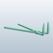 zangen-scrolling-90 degreebent v1 - Zange scrolling 90 Grad gebogen tools Ausrüstung bedruckbar ist lowpoly Werkzeuge-Ausrüstung 3d print model - Mito3D