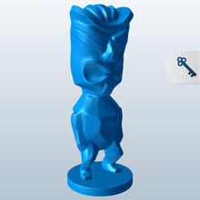 lingua tiki statua v1 statue busti stampabile lowpoly 3d print model - Mito3D