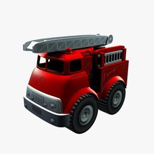 tonka Feuerwehrauto v2 Feuer LKW Fahrzeuge bedruckbar ist lowpoly 3d print model - Mito3D