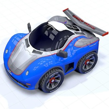 toon araba spor yarış 3d karikatür çizgi film oyun model Yarış Pisti rodpoly speedway parça ulaşım araç 3d print model - Mito3D