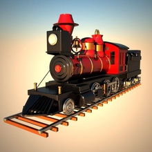 toon tren araba kargo çizgi film klasik motor yük oyun hareket lokomotif model yolcu halk demiryolu buhar oyuncak parça tramvay ulaşım Seyahat araç virtualhorizonstudio V-ray'in 3d print model - Mito3D