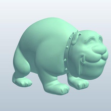 topper bulldog v2 pencil novelties printable lowpoly 3d print model - Mito3D