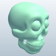 topper friendlyskull v1 pencil friendly skull novelties printable lowpoly 3d print model - Mito3D