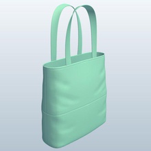 tote bag womens v1 personal care printable lowpoly 3d print model - Mito3D