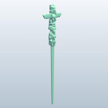 totem pole v1 letter opener office supplies printable lowpoly 3d print model - Mito3D