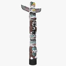 totem pole 3d molier american architecture carved elements model monument native sculpture statue structure tribal vray 3d print model - Mito3D