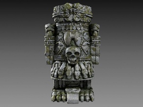 tótem antiguo de la arquitectura azteca cecoaliensa elementos histórico india maya modelo el monumento edad fotorrealista scull escultura serpiente estatua piedra estructura 3d print model - Mito3D