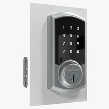 touchscreen smart wireless lock 3d molier button code control device digital door electronic entrance equipment furnishings home international keypad model modern safety security system vray 3d print model - Mito3D