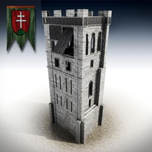 tower aged architecture cathderdale church city concret game historic medieval middle religion structure ykswobel0289 3d print model - Mito3D