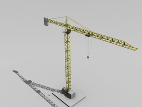 tower crane architecture building casaubon city construction height house industrial lift machine skyscraper structure tall urban work worker 3d print model - Mito3D