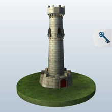 tower v1 buildings printable lowpoly 3d print model - Mito3D