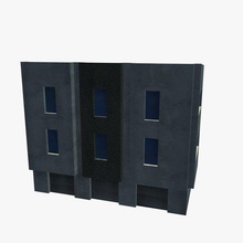 townhome v2 town home buildings printable lowpoly 3d print model - Mito3D