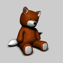 oyuncak tilki 3d hayvan ayı çizgi film karakter çocuk sevimli fox ev bebek jpwood78 anaokulu model oynuyor sahne doldurulmuş teddy kurt 3d print model - Mito3D