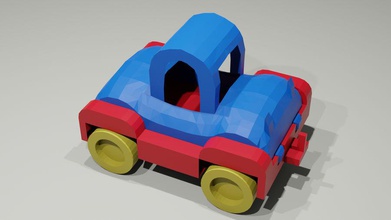 giocattolo low-poly auto concetto gioco più in basso modello poli sport il veicolo vlad2019 3d print model - Mito3D