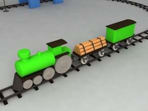 Spielzeug-Eisenbahn kindheit Lok odio Eisenbahn - Spielzeug Zug transport 3d print model - Mito3D