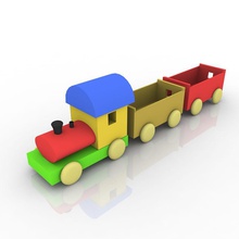 oyuncak tren Görünümüdür sanat pasör bebek çocuk Noel klasik dekorasyon fabrika tatil lokomotif model eski çekin gerçekçi retro küçük ulaşım vintage V-ray'in ahşap xmas 3d print model - Mito3D