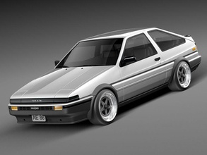 toyota ae86 levin 1983 1987 1984 1985 1986 86 ae antique car corolla coupe drift fast h japan jdm model race racecar rally sport sprinter squir trueno tuning vehicle 3d print model - Mito3D