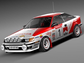 toyota celica 1985-1989 st165 rally 1985 1986 1987 1988 1989 antique car classic coupe gt japan model oldtimer race rallye retro sport squir st vehicle vintage 3d print model - Mito3D