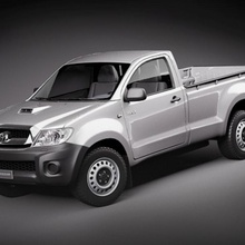 toyota hilux single cab 2006 2007 2008 2009 2010 4x4 facelifting heavy hl2 japan model offroad pickup regular squir truck utylity vehicle 3d print model - Mito3D