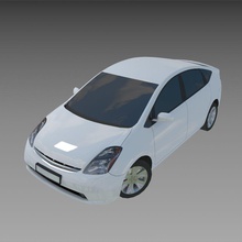 toyota prius car lower model nallon poly sedan vehicle 3d print model - Mito3D