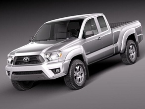 toyota tacoma access cab 2012 2011 2013 2014 2015 4c4 acces acess car fl heavy japan model offroad pickup squir supercab truck usa utility vehicle 3d print model - Mito3D