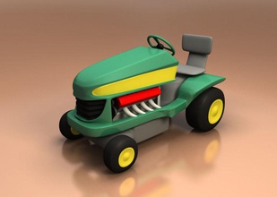 tractor alimentado corrida motor v8 de carro davidturbosquid o modelo poder a esporte ferramenta trator caminhão do veículo 3d print model - Mito3D