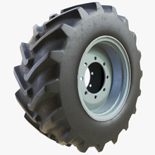 tractor wheel 01 airplane auto bagger bike bsker buggy bus car dirty farm heavy industrial machine metal mobile model old rim road rusty thread tire transport truck vehicle 3d print model - Mito3D