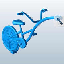 trailer bike v2 transportation printable lowpoly 3d print model - Mito3D