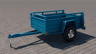 römork arac mafsallı Bagaj araba kargo cekici garaj planör ağır kasa lorry model pikap rım romrk ulaşım treyler kamyon van araç vgiden tekerlek 3d print model - Mito3D