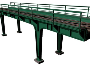 tren Köprüsü Görünümüdür mimarlık köprü şehir baraj karayolu kavşak metal mzubak yarış demiryolu güçlendirilmiş yol işaret çelik sokak yapısı parça trafik ulaşım kentsel 3d print model - Mito3D