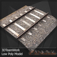 Tren demiryolu v01 düşük poli td 3dteamwork mimarlık balast beton elemanları son kat oyun endüstriyel daha model parçalar poly tren tarama çizgi parça ulaşım 3d print model - Mito3D
