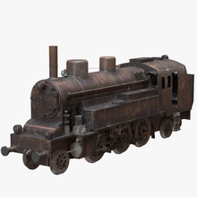 treno arrugginito redshift cargo motore modello ragusa rusty la demolizione con il veicolo seconda guerra mondiale 3d print model - Mito3D