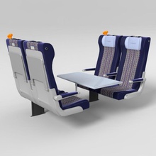tren koltuk uçak otobüs sandalye Koç beş iç lamba model parçalar yolcu halk ulaşım araç 3d print model - Mito3D