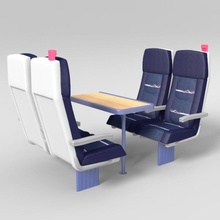 tren koltukları uçak otobüs sandalye Koç beş iç lamba model parçalar yolcu halk koltuk ulaşım araç 3d print model - Mito3D