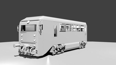 comboio série 814 de trem moderno transporte vidro rodas veículos 3d print model - Mito3D
